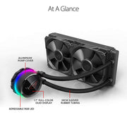 ASUS ROG RYUO 240 RGB AIO CPU Liquid Cooler with 4 - Pin PWM Fan and OLED Panel - SWIFT PERIPHERALSROG-RYUO-240