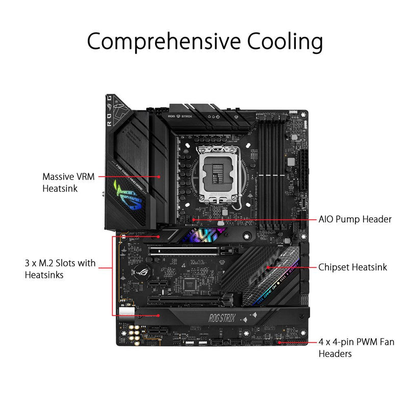 ASUS ROG STRIX B760 - F GAMING WIFI Intel B760 LGA 1700 ATX Motherboard - SWIFT PERIPHERALS90MB1CT0-M0IAY0