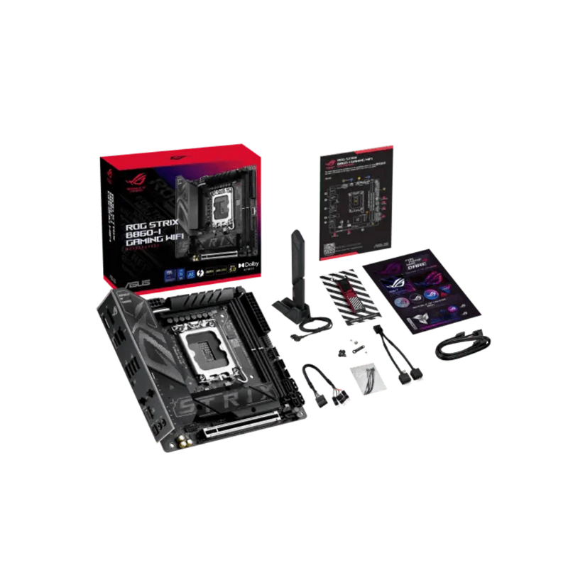 ASUS ROG STRIX B860 - I GAMING WIFI LGA1851 DDR5 Mini - ITX Motherboard - SWIFT PERIPHERALSROG-STRIX-B860-I GAMING-WIFI