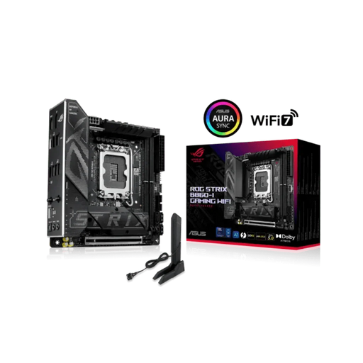ASUS ROG STRIX B860 - I GAMING WIFI LGA1851 DDR5 Mini - ITX Motherboard - SWIFT PERIPHERALSROG-STRIX-B860-I GAMING-WIFI