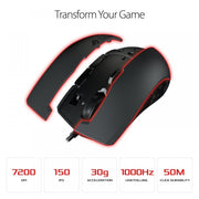ASUS ROG STRIX Evolve Optical Wired RGB Gaming Mouse with 7200 DPI and Changeable Cover - SWIFT PERIPHERALS90MP00J0-B0UA00