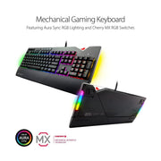 ASUS ROG Strix Flare RGB Mechanical Keyboard with Cherry MX Switches and On - Board Memory - SWIFT PERIPHERALSROG-STRIX-FLARE-BLUE-MX