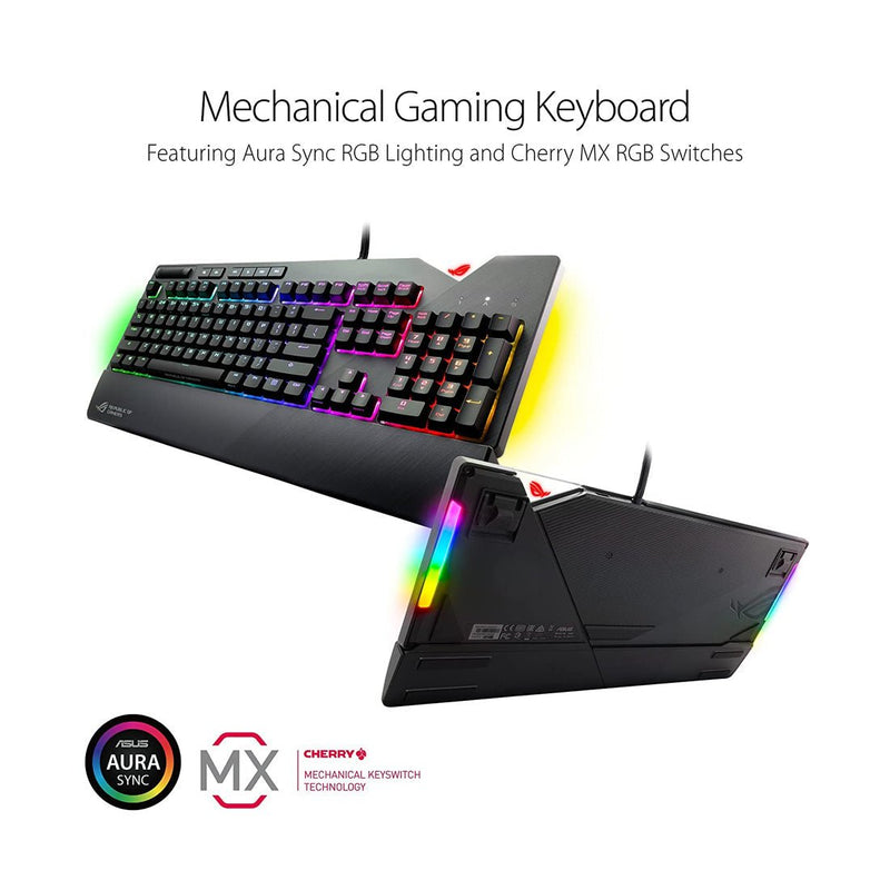 ASUS ROG Strix Flare RGB Mechanical Keyboard with Cherry MX Switches and On - Board Memory - SWIFT PERIPHERALSROG-STRIX-FLARE-BLUE-MX