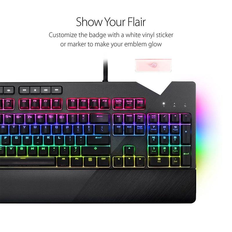 ASUS ROG Strix Flare RGB Mechanical Keyboard with Cherry MX Switches and On - Board Memory - SWIFT PERIPHERALSROG-STRIX-FLARE-BLUE-MX