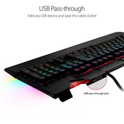 ASUS ROG Strix Flare RGB Mechanical Keyboard with Cherry MX Switches and On - Board Memory - SWIFT PERIPHERALSROG-STRIX-FLARE-BLUE-MX