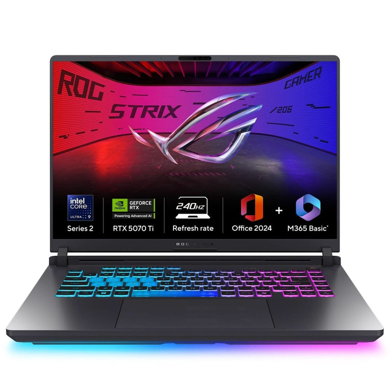 ASUS ROG STRIX G16 G615LR - S5190WS [ULTRA9 - 275HX/32GB/1TB SSD/WIN11 HOME+MS24/16.0"/12GB - RTX5070TI GRAPHICS/1 YEAR(S)/GREY] - SWIFT PERIPHERALS1094117