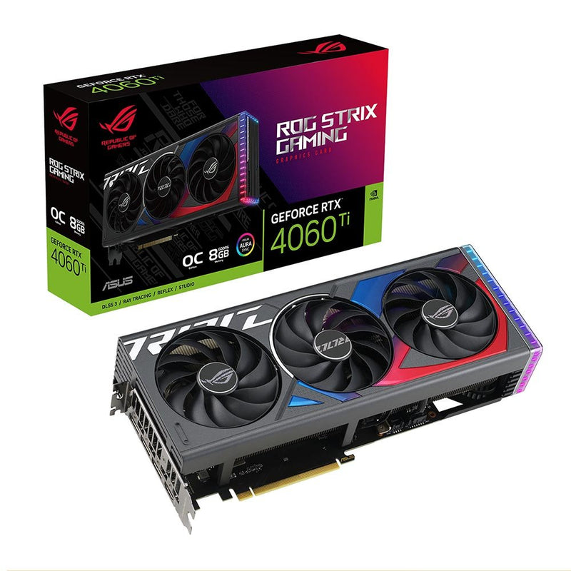 ASUS ROG STRIX GeForce RTX 4060 Ti OC 8GB GDDR6 128 - Bit Graphics Card - SWIFT PERIPHERALSROG-STRIX-RTX4060TI-O8G-GAMING