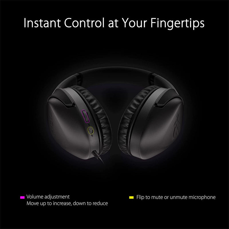 ASUS ROG Strix Go Core Over Ear Wired Gaming Headset with Volume Adjustments - SWIFT PERIPHERALS90YH02R1-B1UA00
