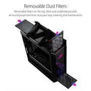 Asus ROG Strix Helios GX601 RGB Mid - Tower Cabinet with 4 Pre - Installed 140mm Fans and Gen 2 USB - C - SWIFT PERIPHERALSHELIOS-601