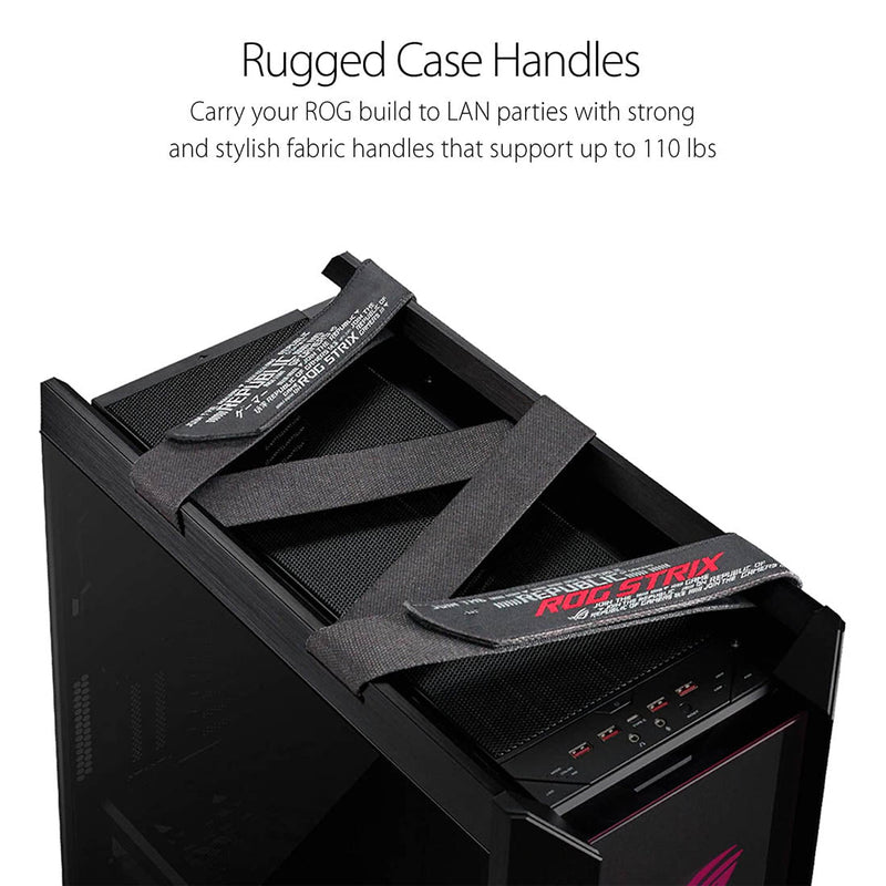 Asus ROG Strix Helios GX601 RGB Mid - Tower Cabinet with 4 Pre - Installed 140mm Fans and Gen 2 USB - C - SWIFT PERIPHERALSHELIOS-601