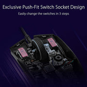 ASUS ROG STRIX Impact II Wired Optical RGB Gaming Mouse with 6200 DPI and Ambidextrous Design - SWIFT PERIPHERALSP506-STRIXIMPAC-II