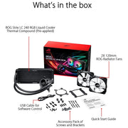 ASUS ROG STRIX LC 240 RGB AIO 240mm Liquid Cooler with Dual 120mm PWM Fans - SWIFT PERIPHERALS90RC0061-M0UAY0
