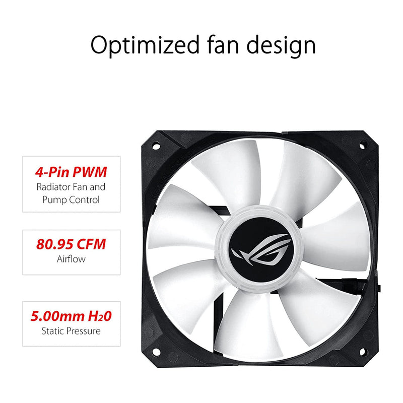 ASUS ROG STRIX LC 240 RGB AIO 240mm Liquid Cooler with Dual 120mm PWM Fans - SWIFT PERIPHERALS90RC0061-M0UAY0