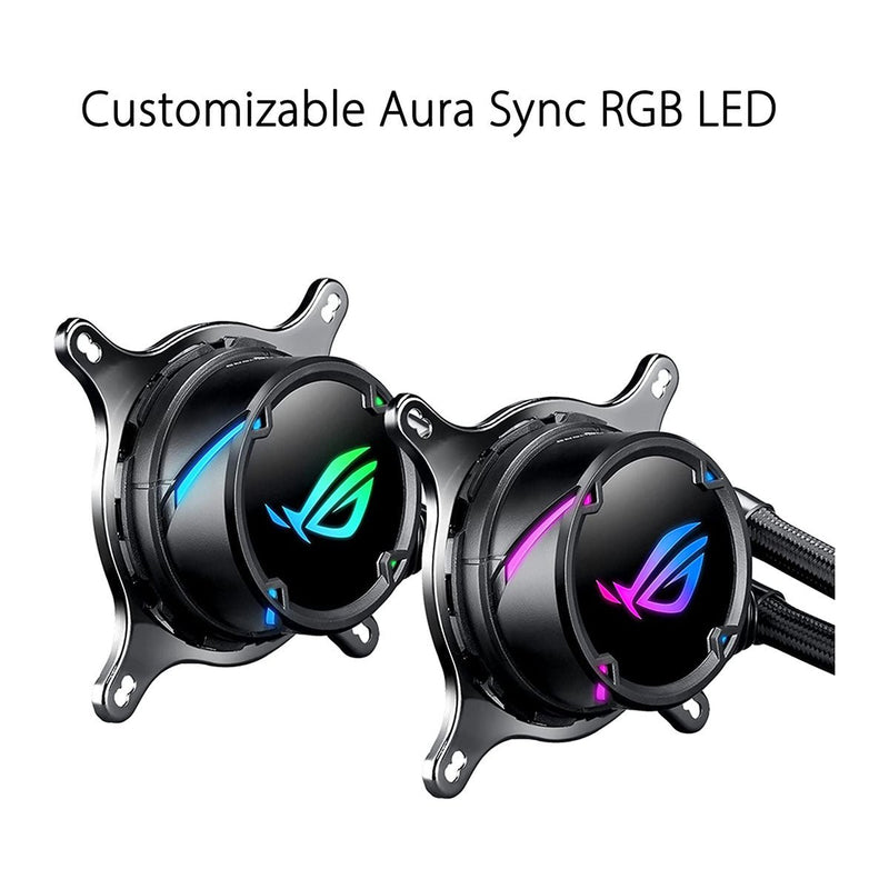 ASUS ROG STRIX LC 240 RGB AIO 240mm Liquid Cooler with Dual 120mm PWM Fans - SWIFT PERIPHERALS90RC0061-M0UAY0
