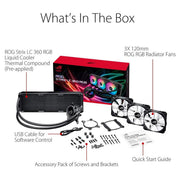 ASUS ROG STRIX LC 360 RGB AIO 360mm Liquid Cooler with Triple 120mm PWM Fans - SWIFT PERIPHERALS90RC0071-M0UAY0