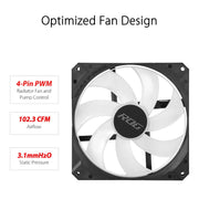 ASUS ROG STRIX LC II 280 ARGB AIO 280mm Liquid Cooler with Dual 140mm PWM Fans - SWIFT PERIPHERALS90RC00C1-M0UAY0
