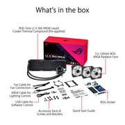 ASUS ROG STRIX LC II 360 ARGB AIO 360mm Liquid Cooler with Triple 120mm PWM Fans - SWIFT PERIPHERALS90RC00F1-M0UAY0