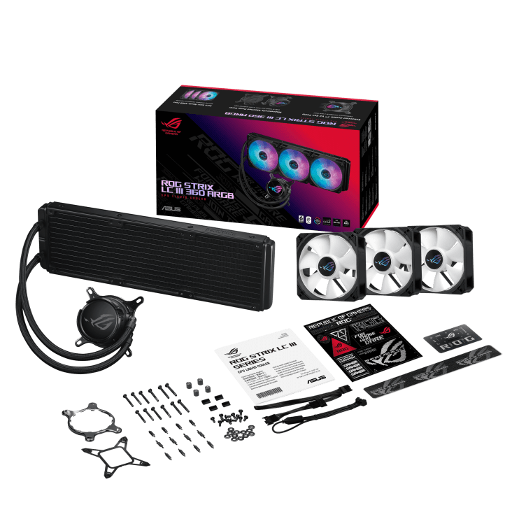 ASUS ROG STRIX LC III 360 ARGB 360MM CPU LIQUID COOLER BLACK - SWIFT PERIPHERALS1090233