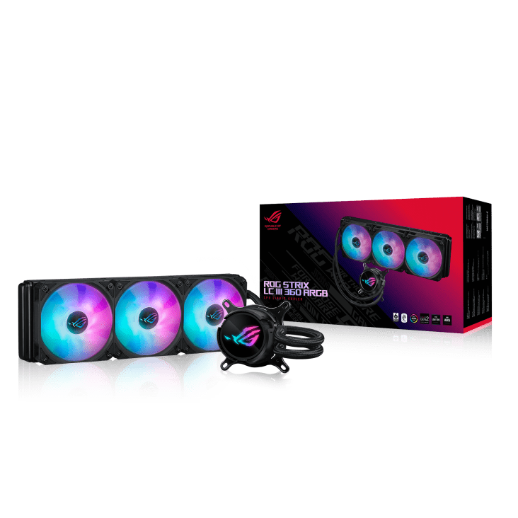 ASUS ROG STRIX LC III 360 ARGB 360MM CPU LIQUID COOLER BLACK - SWIFT PERIPHERALS1090233