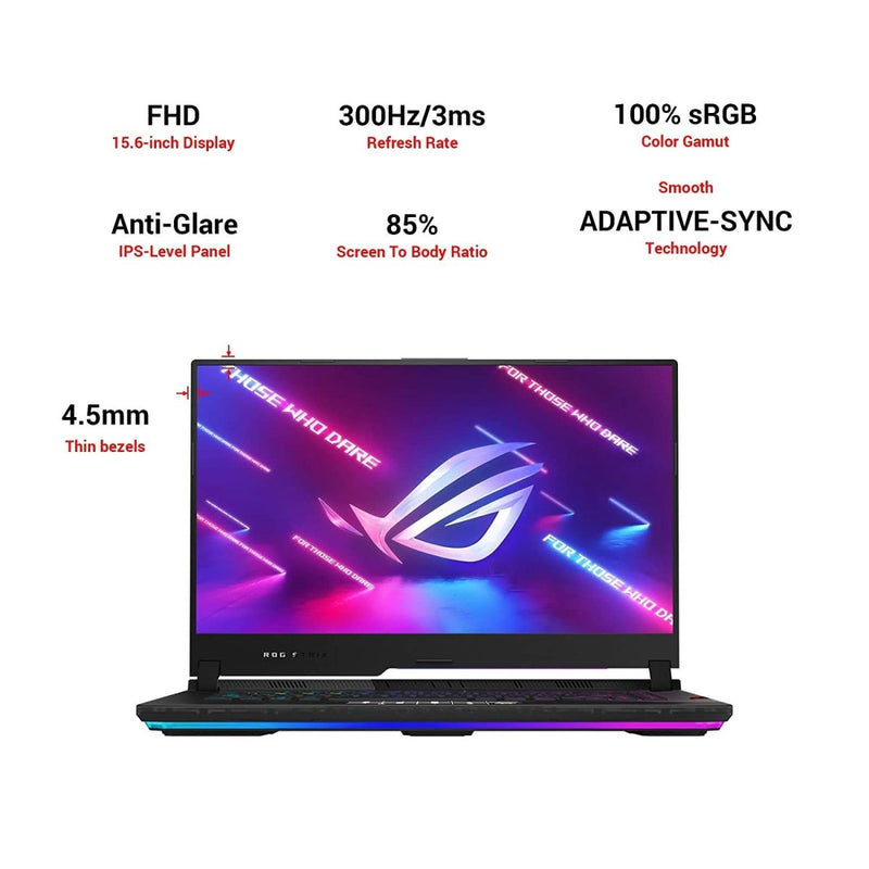 ASUS ROG STRIX SCAR 15 (2021), 15.6 - INCH (39.62 CMS) FHD 300HZ/3MS, AMD RYZEN 9 5900HX, GEFORCE RTX 3080 8GB GRAPHICS, GAMING LAPTOP(16GB/1TB SSD/OFFICE 2019/WINDOWS 10/BLACK/2.3 KG), G533QS - HF210TS - SWIFT PERIPHERALS105222