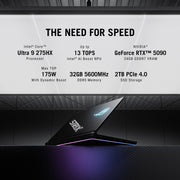 ASUS ROG STRIX SCAR 16, GAMING LAPTOP, INTEL CORE ULTRA 9 275HX, RTX 5090 GPU (32GB/2TB/40.64 CMS (16) 2.5K/WINDOWS 11 HOME/OFFICE HOME 2024 + M365 BASIC (1 YEAR VALIDITY) G635LX - RW158WS - SWIFT PERIPHERALS1094118