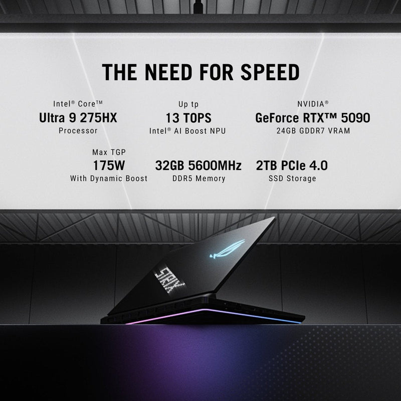 ASUS ROG STRIX SCAR 16, GAMING LAPTOP, INTEL CORE ULTRA 9 275HX, RTX 5090 GPU (32GB/2TB/40.64 CMS (16) 2.5K/WINDOWS 11 HOME/OFFICE HOME 2024 + M365 BASIC (1 YEAR VALIDITY) G635LX - RW158WS - SWIFT PERIPHERALS1094118