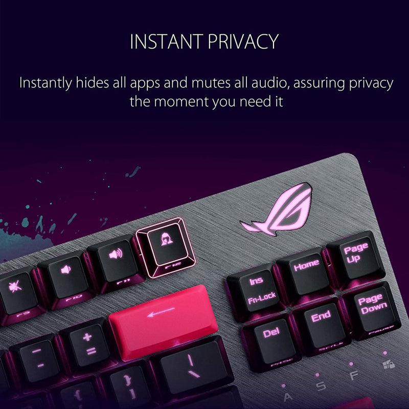 ASUS ROG Strix Scope TKL Electro Punk Mechanical Gaming Keyboard with Cherry MX Switch and Lightsync RGB - SWIFT PERIPHERALSSCOPETKL-EPUNK