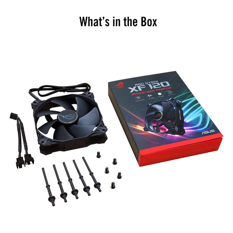 ASUS ROG STRIX XF 120 Whisper Quiet 120mm 4 - Pin PWM Case Fan - SWIFT PERIPHERALSROG-STRIX-XF120