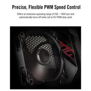 ASUS ROG STRIX XF 120 Whisper Quiet 120mm 4 - Pin PWM Case Fan - SWIFT PERIPHERALSROG-STRIX-XF120