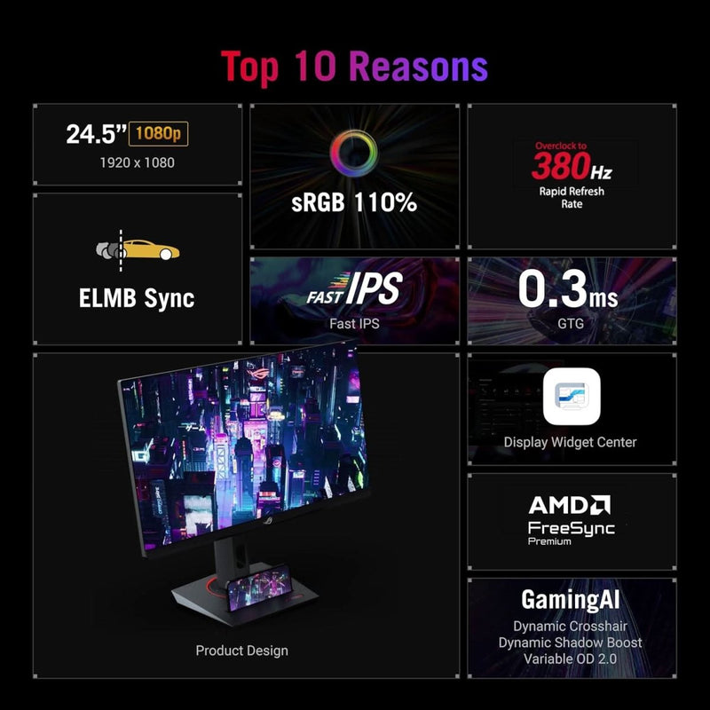 ASUS ROG STRIX XG259QNS GAMING MONITOR - SWIFT PERIPHERALS1092083