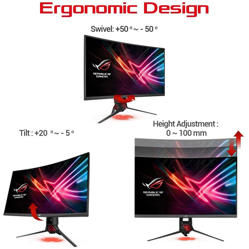 ASUS ROG Strix XG32VQ 31.5 - inch WQHD Curved Gaming Monitor with Adaptive Sync and Aura Sync - SWIFT PERIPHERALSXG32VQ