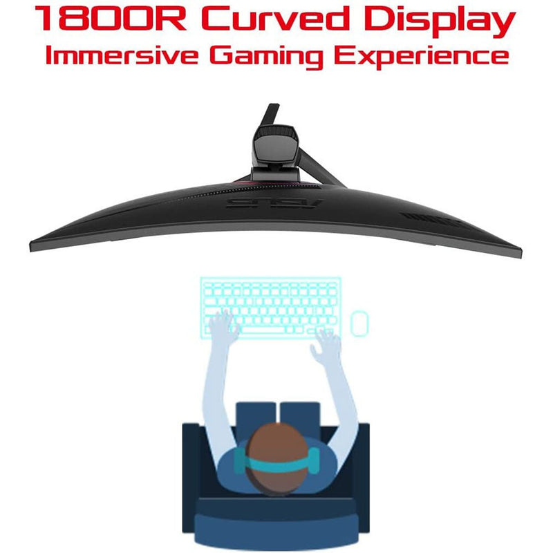 ASUS ROG Strix XG32VQ 31.5 - inch WQHD Curved Gaming Monitor with Adaptive Sync and Aura Sync - SWIFT PERIPHERALSXG32VQ