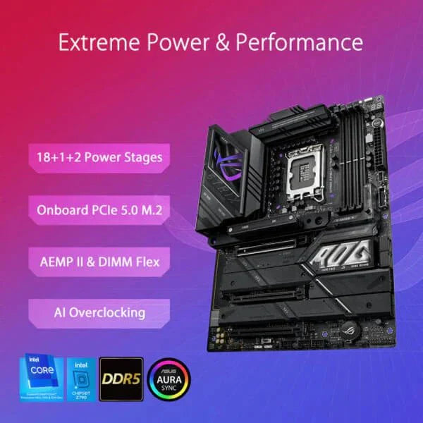 ASUS ROG STRIX Z790 - E II GAMING WIFI DDR5 Intel Z790 LGA 1700 ATX Motherboard - SWIFT PERIPHERALSSTRIX-Z790-E-GAMING-WIFI-II