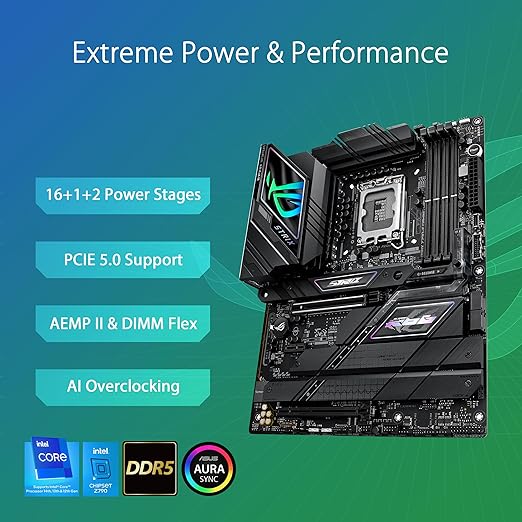 ASUS ROG Strix Z790 - F Gaming WiFi II LGA 1700 ATX Motherboard - SWIFT PERIPHERALS‎ROG STRIX Z790-F GAMING WIFI II