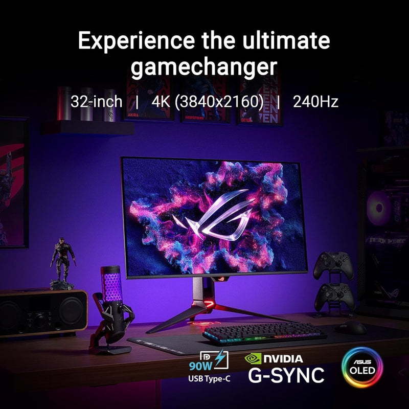ASUS ROG SWIFT OLED PG32UCDM 32 - INCH 4K QD - OLED 240HZ GAMING MONITOR - SWIFT PERIPHERALS1093003