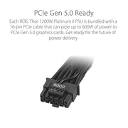 ASUS ROG THOR 1200P II 1200W Full Modular 80 Plus Platinum RGB SMPS Power Supply - SWIFT PERIPHERALS90YE0080-B001I0