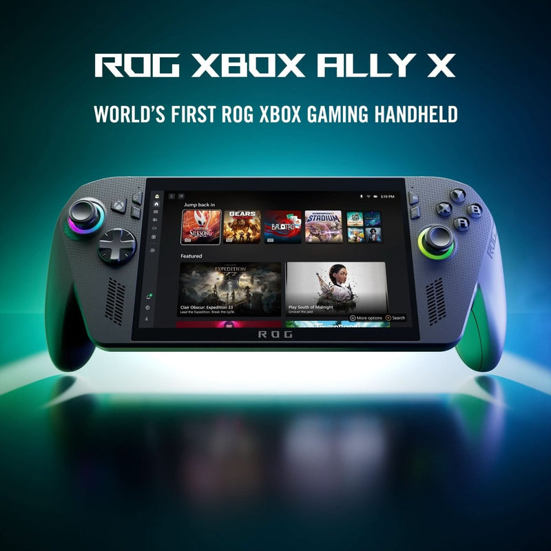 ASUS ROG Xbox Ally X, AMD Ryzen AI Z2 Extreme, 24GB LPDDR5X Dual Channel Memory, 1TB SSD, AMD Radeon Graphics, 7 Inch FHD, Win 11 Home, Black, RC73XA - NH016W - SWIFT PERIPHERALS1096920