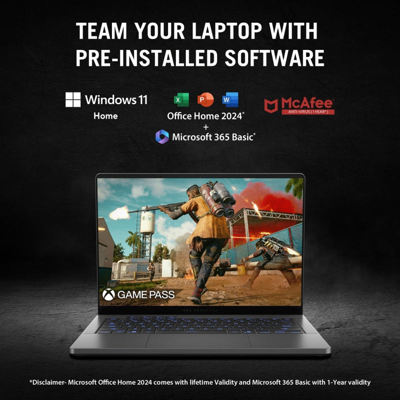 ASUS ROG ZEPHYRUS G14 GA403WR - QS123WS [R9 - HX370/32GB/2TB SSD/WIN11 HOME+MSO/14.0"/12GB - RTX5070TI GRAPHICS/1 YEAR(S)/GREY] - SWIFT PERIPHERALS1093783