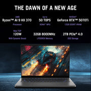 ASUS ROG ZEPHYRUS G14 GA403WR - QS123WS [R9 - HX370/32GB/2TB SSD/WIN11 HOME+MSO/14.0"/12GB - RTX5070TI GRAPHICS/1 YEAR(S)/GREY] - SWIFT PERIPHERALS1093783