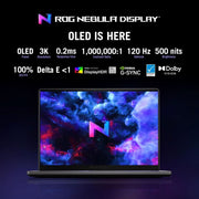ASUS ROG ZEPHYRUS G14, GAMING LAPTOP, 14 INCH 3K OLED 120HZ 500NITS, AMD RYZEN 9 8945HS PROCESSOR, (16GB RAM/1TB SSD/NVIDIA GEFORCE RTX 4060/WINDOWS 11/OFFICE HOME/ECLIPSE GREY/1.5 KG), GA403UV - QS086WS - SWIFT PERIPHERALS90NR0I01-M00A10