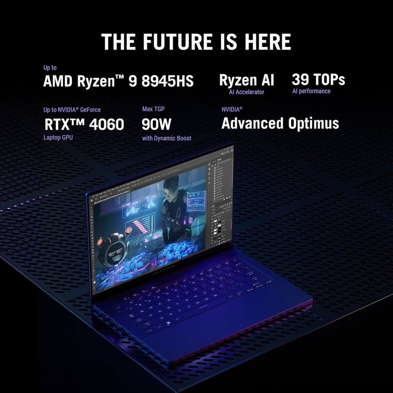 ASUS ROG ZEPHYRUS G14, GAMING LAPTOP, 14 INCH 3K OLED 120HZ 500NITS, AMD RYZEN 9 8945HS PROCESSOR, (16GB RAM/1TB SSD/NVIDIA GEFORCE RTX 4060/WINDOWS 11/OFFICE HOME/ECLIPSE GREY/1.5 KG), GA403UV - QS086WS - SWIFT PERIPHERALS90NR0I01-M00A10