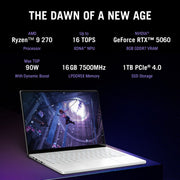 ASUS ROG ZEPHYRUS G14, GAMING LAPTOP, AMD RYZEN 9 270, RTX 5060 GPU (16GB/1TB/35.56 CMS (14) 3K/WINDOWS 11 HOME/OFFICE HOME 2024 + M365 BASIC (1 YEAR VALIDITY)*) GA403UM - QS007WS - SWIFT PERIPHERALS1096548