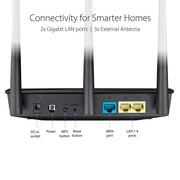 ASUS RT - AC53 AC750 Dual Band Gigabit WiFi Router - SWIFT PERIPHERALSASUS-RT-AC53-AC750