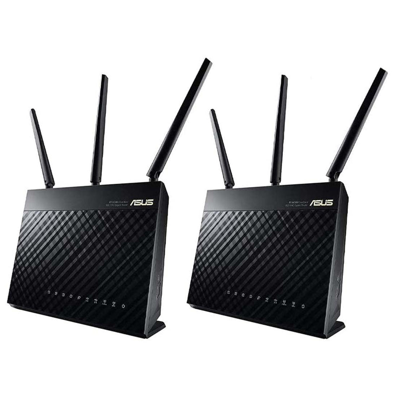 ASUS RT - AC68U (Pack of 2) AC1900 Dual Band Gigabit WiFi Router with AiMesh and AiProtection support - SWIFT PERIPHERALSRT-AC68U-2PK