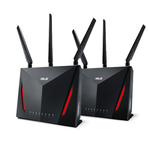 ASUS RT - AC86U (Pack of 2) AC2900 Dual Band Gigabit WiFi Router with AiMesh and AiProtection Support - SWIFT PERIPHERALSASUS-RT-AC86U-AC2900-Aimesh