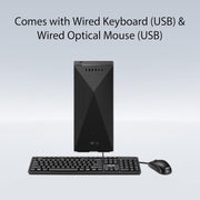 ASUS S501ME 2024, INTEL CORE I5 - 13400 13TH GEN, TOWER PC, CREATOR/GAMER WORKSTATION (16GB/512GB SSD/8GB NVIDIA GEFORCE RTX 3050 GRAPHICS/WINDOWS 11/BLACK/5.90KG), S501ME - 513400057WS - SWIFT PERIPHERALS90PF0461-M00F20