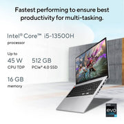 ASUS S5504VA - MA543WS [CI5 - 13500H 13TH GEN/16GB DDR4/512GB SSD/WIN 11 HOME +MSO/15.6 INCH/INTEGRATED GRAPHICS /1 YEAR(S)/SILVER] - SWIFT PERIPHERALS1085018