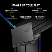 ASUS STRIX G16 R9 - 8940HX/ RTX5050 - 8GB/ 16G/ 1T/ 16.0 WUXGA ANTI - GLARE NON - TOUCH,300NITS/B,SRGB 100%(165HZ),IPS - NB(RV)/ BACKLIT CHICLET KEYBOARD PER - KEY RGB WITH COPILOT KEY - SWIFT PERIPHERALS90NR0KX7-M001F0