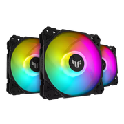 ASUS TF120 ARGB 120MM CABINET FAN TRIPLE PACK WITH ARGB CONTROLLER BLACK - SWIFT PERIPHERALS1085565