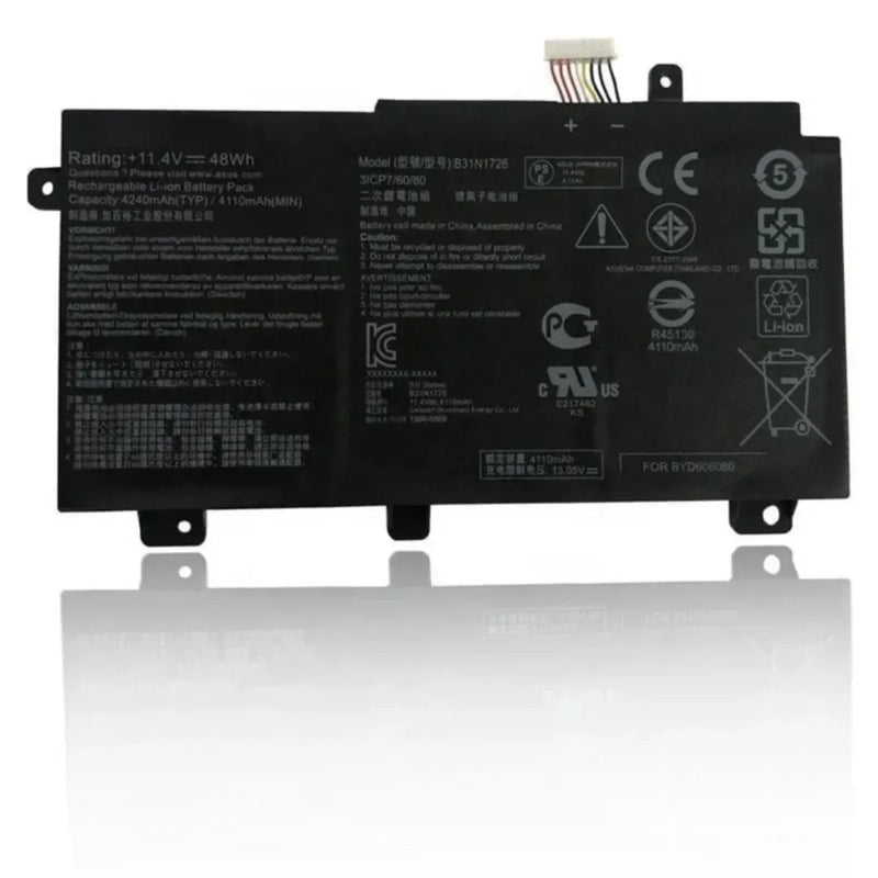 Asus TUF FX504GM Compatible Laptop Battery 3900mAh 44Wh 11.4V 3 Cell - SWIFT PERIPHERALSLVOBAF8179